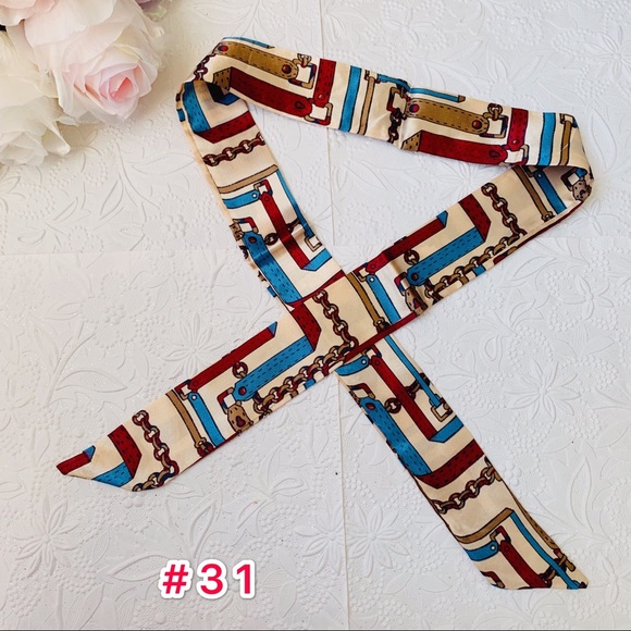Boho Holiday Cozy Beach Silky Twilly Scarf Wrap - Picture 1 of 1